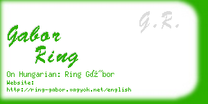 gabor ring business card
